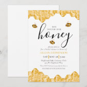 She Found Her Honey Bee Themed Daisy Bridal Shower Einladung (Vorne/Hinten)