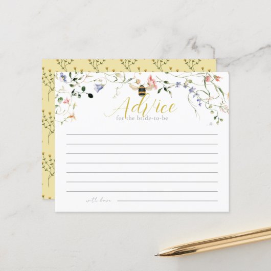 She found her Honey Bridal Shower Advice Card (Vorderseite/Rückseite Beispiel)