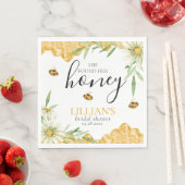 She Found Her Honey Bridal Shower Floral Bee  Serviette (Beispiel)