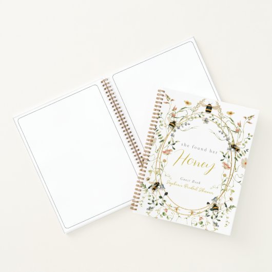 She found her Honey Bridal Shower Guest Book Notizblock (Innenseite)