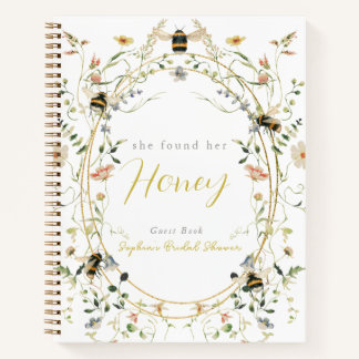 She found her Honey Bridal Shower Guest Book Notizblock