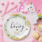 She Found Her Honey Daisy Floral Bee Bridal Shower Pappteller (Party)