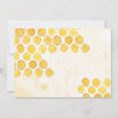 She Found Her Honey Floral Bee Bridal Shower Einladung (Rückseite)