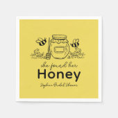 She found her Honey Hand-drawn Bridal Shower Serviette (Vorderseite)