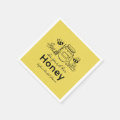 She found her Honey Hand-drawn Bridal Shower Serviette (Ecke)