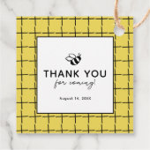 She found her Honey Hand-drawn White Bridal Shower Geschenkanhänger (Rückseite)