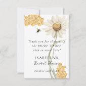 She Found Her Honey Personalized Bridal Shower Dankeskarte (Vorderseite)