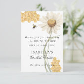 She Found Her Honey Personalized Bridal Shower Dankeskarte (Stehend Vorderseite)