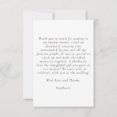 She Found Her Honey Personalized Bridal Shower Dankeskarte (Rückseite)