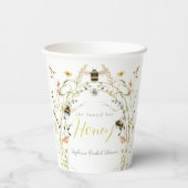 She found her Honey Wildflower Bridal Shower Pappbecher (Rückseite)