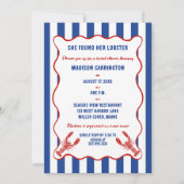 She Found Her Lobster Nautical Bridal Shower Einladung (Vorderseite)