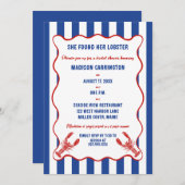 She Found Her Lobster Nautical Bridal Shower Einladung (Vorne/Hinten)