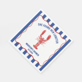 She Found Her Lobster Nautical Bridal Shower Serviette (Ecke)