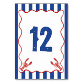 She Found Her Lobster Nautical Bridal Shower Tischnummer (Vorderseite)