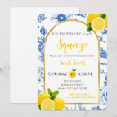 She Found Her Main Squeeze Bridal Shower Einladung (Vorne/Hinten)