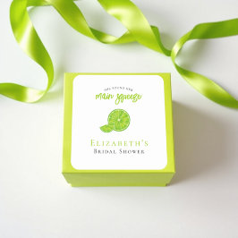 She Found her Main Squeeze Bridal Shower Favor Quadratischer Aufkleber