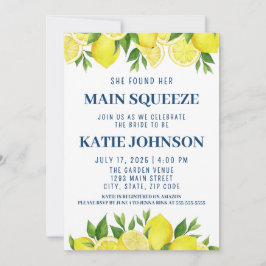 She Found Her Main Squeeze Bridal Shower Invite Einladung