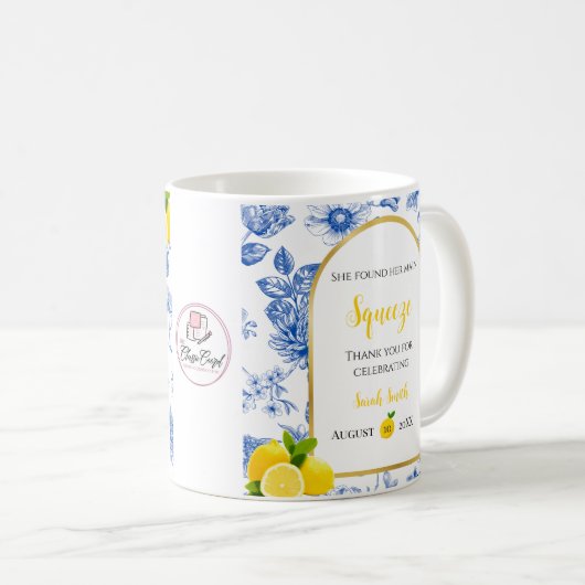 She Found Her Main Squeeze Bridal Shower Kaffeetasse (VorderseiteRechts)