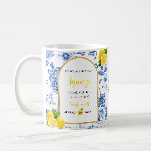 She Found Her Main Squeeze Bridal Shower Kaffeetasse (Links)