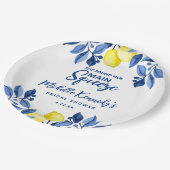 She Found Her Main Squeeze Bridal Shower  Pappteller (Schrägansicht)