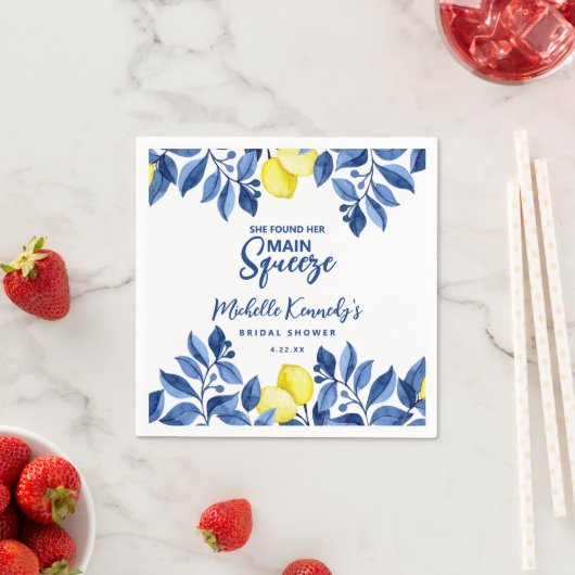 She Found Her Main Squeeze Bridal Shower Serviette (Beispiel)