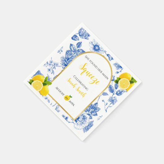 She Found Her Main Squeeze Bridal Shower Serviette (Ecke)