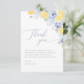 She Found Her Main Squeeze Lemon Bridal Shower Dankeskarte (Stehend Vorderseite)