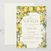 She Found Her Main Squeeze Lemon Bridal Shower Einladung (Vorne/Hinten)