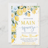 She Found Her Main Squeeze Lemon Bridal Shower  Einladung (Vorderseite)