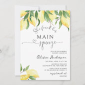 She found her Main Squeeze Lemon Bridal Shower Einladung (Vorderseite)