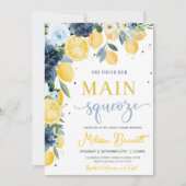 She Found Her Main Squeeze Lemon Bridal Shower Einladung (Vorderseite)