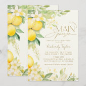She Found Her Main Squeeze Lemon Bridal Shower Inv Einladung (Vorne/Hinten)