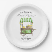 She Found Her Main Squeeze Lemon Bridal Shower Pappteller (Vorderseite)