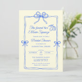 She Found Her Main Squeeze Lemons Bridal Shower Einladung (Stehend Vorderseite)