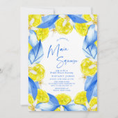 She Found Her Main Squeeze Lemons Bridal Shower Einladung (Vorderseite)