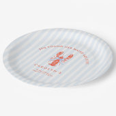 She Found Her Maine Squeeze Coastal Lobster  Pappteller (Schrägansicht)