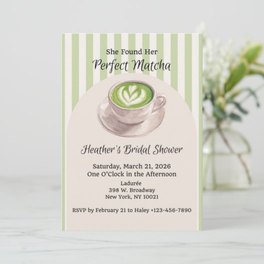 She Found Her Perfect Match Invitation Einladung (Stehend Vorderseite)