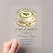 She Found Her Perfect Matcha Bridal Shower  Acryleinladungen (Insitu (Handheld))