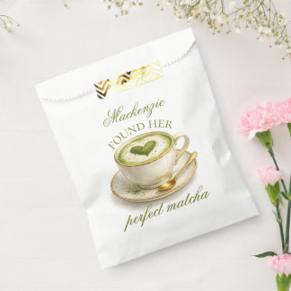 She Found Her Perfect Matcha Bridal Shower  Geschenktütchen
