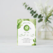 She Found Her Perfect Matcha Bridal Shower Recipe Begleitkarte (Stehend Vorderseite)