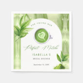 She Found Her Perfect Matcha Elegant Bridal Shower Serviette (Vorderseite)