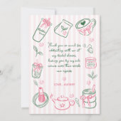 She Found Her Perfect Matcha Green Bridal Shower Dankeskarte (Rückseite)