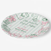 She Found Her Perfect Matcha Green Bridal Shower N Pappteller (Schrägansicht)