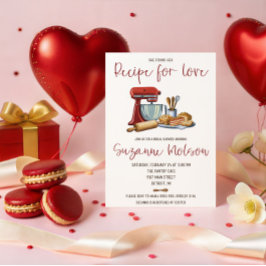 She Found her Recipe for Love! Bridal Shower Einladung