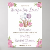 She Found her Recipe for Love! Shower Welcome Poster (Vorne)