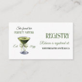 She Found Perfect Matcha Bridal Shower Registry Begleitkarte (Vorderseite)