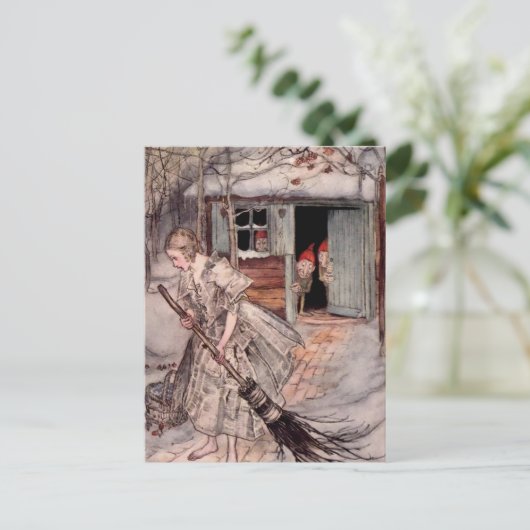 "She Found Ripe Strawberries" von Arthur Rackham Postkarte (Stehend Vorderseite)