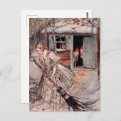 "She Found Ripe Strawberries" von Arthur Rackham Postkarte (Vorne/Hinten)