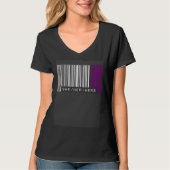 She Her Hers Pronouns Asexual Pride Flag Barcode A T-Shirt (Vorderseite)