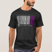 She Her Hers Pronouns Asexual Pride Flag Barcode A T-Shirt (Vorderseite)